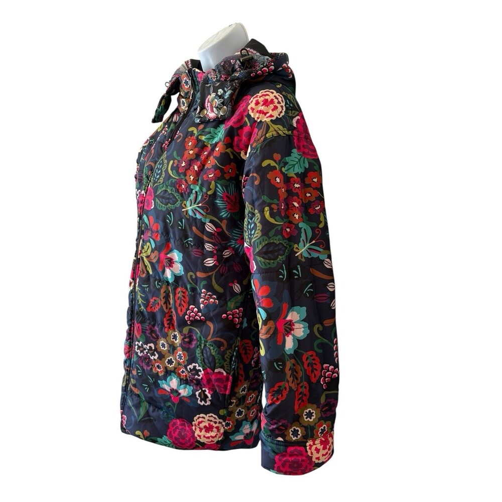 NWOT XS Johnny Was Mauri Puffer Zip Front Hooded Reversible Jacket C40223 $435 - Picture 9 of 16